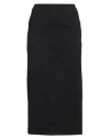 Mariuccia Woman Midi Skirt Black Size M Viscose, Nylon, Elastane In Black