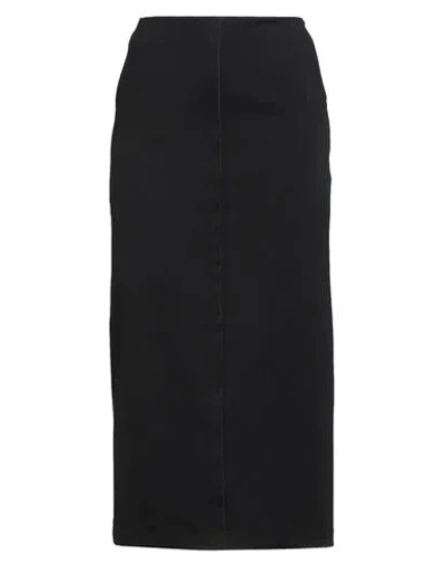 Mariuccia Woman Midi Skirt Black Size M Viscose, Nylon, Elastane