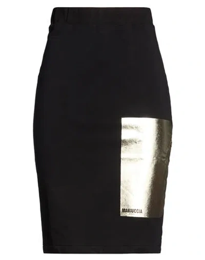 Mariuccia Woman Midi Skirt Black Size S Cotton, Elastane