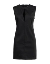 Mariuccia Woman Mini Dress Black Size L Cotton, Elastane