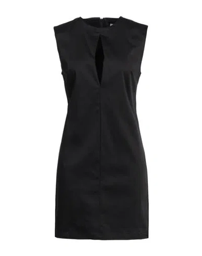 Mariuccia Woman Mini Dress Black Size L Cotton, Elastane