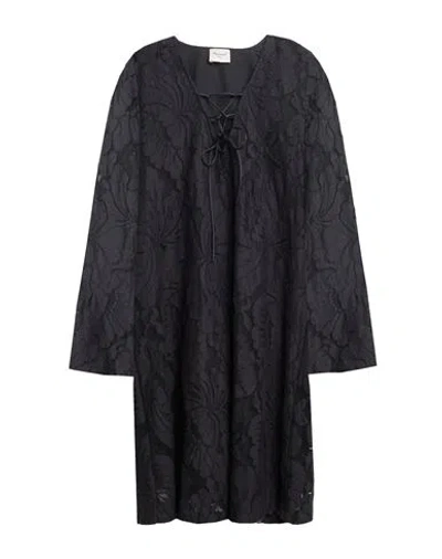 Mariuccia Woman Mini Dress Black Size L Cotton, Polyamide, Elastane In Blue