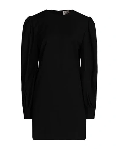 MARIUCCIA MARIUCCIA WOMAN MINI DRESS BLACK SIZE XS POLYESTER, VISCOSE, ELASTANE