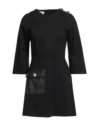 Mariuccia Woman Mini Dress Black Size M Viscose, Polyamide, Elastane