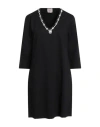 Mariuccia Woman Mini Dress Black Size S Viscose, Polyamide, Elastane In Black
