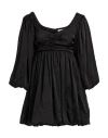 Mariuccia Woman Mini Dress Black Size Xs Polyester, Cotton, Elastane