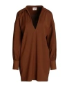 Mariuccia Woman Mini Dress Brown Size Xs Polyester, Viscose, Elastane