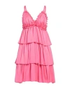 Mariuccia Woman Mini Dress Fuchsia Size L Polyester In Pink