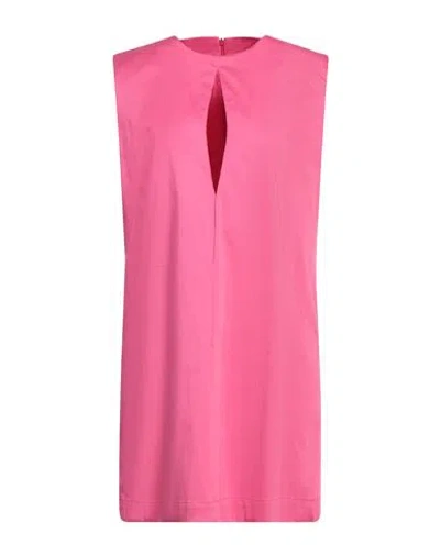 Mariuccia Woman Mini Dress Fuchsia Size M Cotton, Elastane In Pink