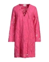 Mariuccia Woman Mini Dress Fuchsia Size M Cotton, Polyamide, Elastane In Pink
