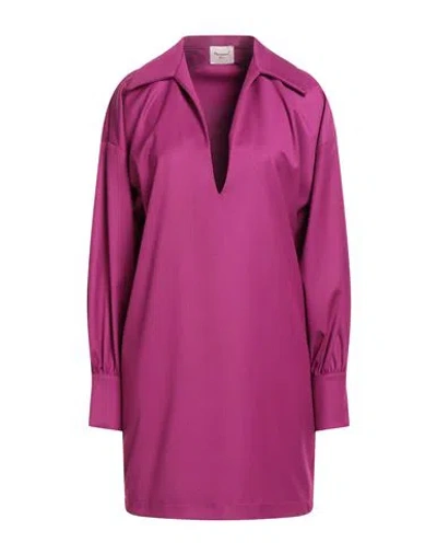 Mariuccia Woman Mini Dress Magenta Size Xs Polyester, Viscose, Elastane In Purple
