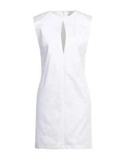 Mariuccia Woman Mini Dress White Size L Cotton, Elastane