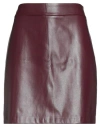 Mariuccia Woman Mini Skirt Burgundy Size M Polyester