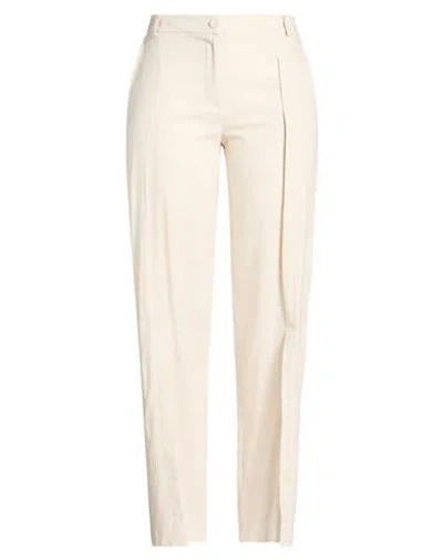 Mariuccia Woman Pants Beige Size Xl Viscose, Linen In Neutral