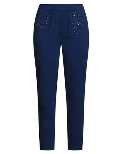 Mariuccia Woman Pants Bright Blue Size M Viscose, Polyamide, Elastane