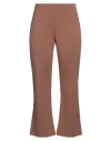 Mariuccia Woman Pants Camel Size S Rayon, Nylon, Elastane In Beige