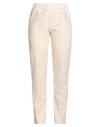 Mariuccia Woman Pants Cream Size S Viscose, Polyamide, Elastane In White