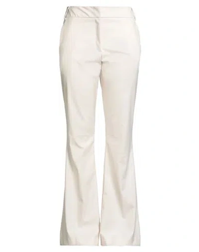Mariuccia Woman Pants Cream Size Xl Polyester, Viscose, Elastane In White