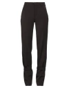 Mariuccia Woman Pants Dark Brown Size L Polyester, Viscose, Textile Fibers