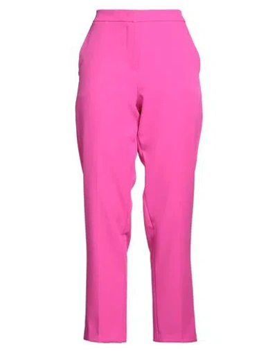 Mariuccia Woman Pants Fuchsia Size L Polyester, Elastane In Pink