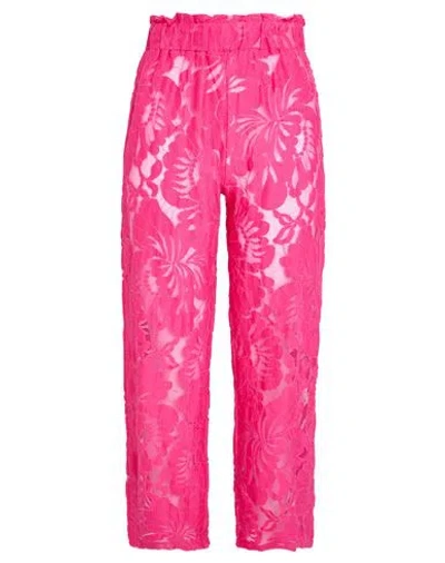 Mariuccia Woman Pants Fuchsia Size M Cotton, Polyamide, Elastane