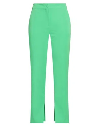 Mariuccia Woman Pants Green Size S Polyester, Elastane