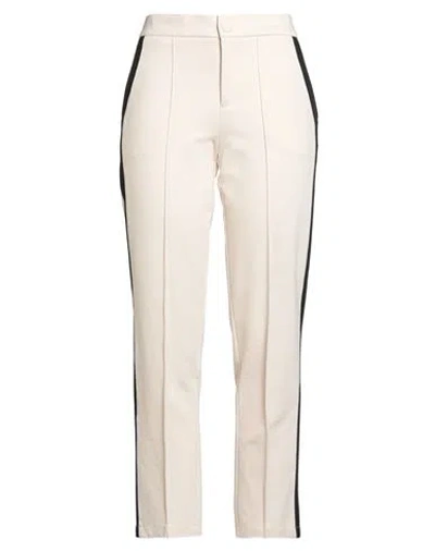 Mariuccia Woman Pants Ivory Size M Viscose, Polyamide, Elastane In Gray