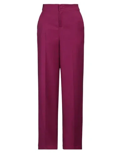 Mariuccia Woman Pants Mauve Size S Polyester, Viscose, Elastane In Purple