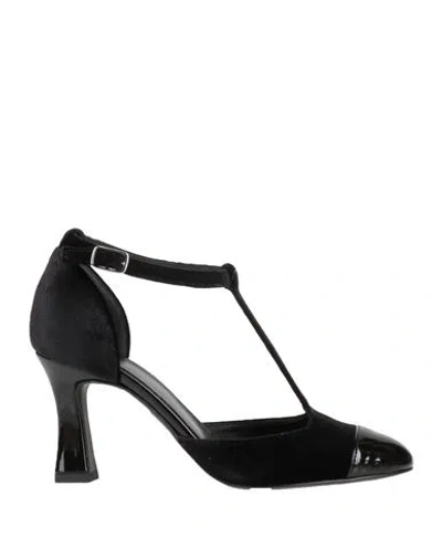 Mariuccia Woman Pumps Black Size 6 Textile Fibers