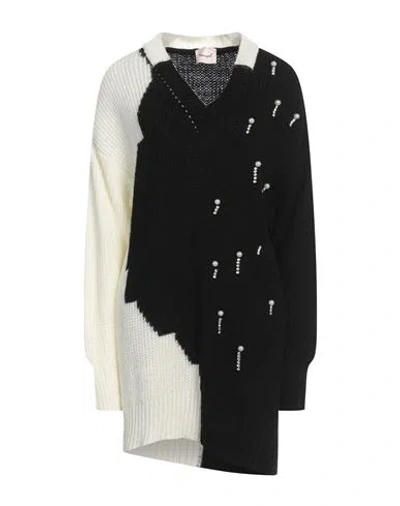 Mariuccia Woman Sweater Black Size M Acrylic, Polyamide, Mohair Wool
