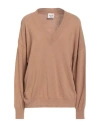 Mariuccia Woman Sweater Camel Size L Viscose, Wool, Polyamide, Cashmere In Brown