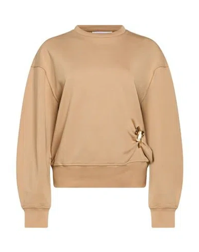 Mariuccia Woman Sweatshirt Sand Size 4 Cotton, Polyester In Brown