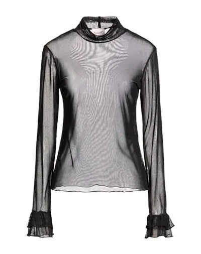 Mariuccia Woman Top Black Size L Polyester, Elastane