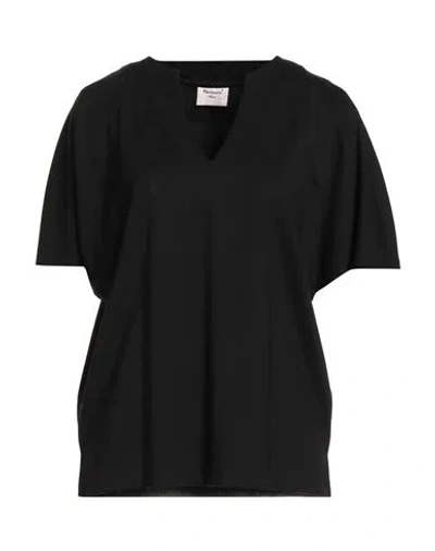 Mariuccia Woman Top Black Size M Viscose, Polyamide, Elastane