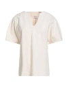 Mariuccia Woman Top Cream Size M Viscose, Polyamide, Elastane