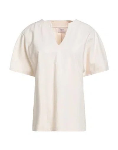 Mariuccia Woman Top Cream Size M Viscose, Polyamide, Elastane