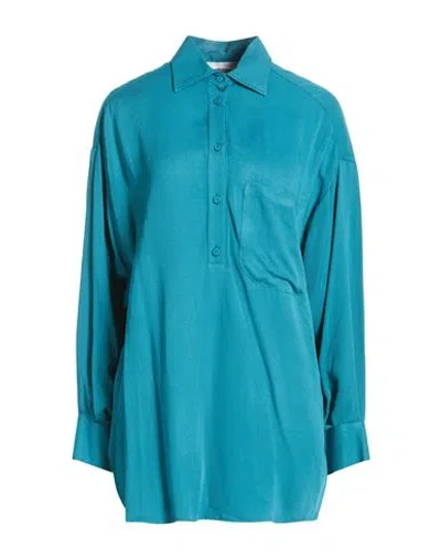 Mariuccia Woman Top Deep Teal Size S Viscose In Green