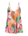 Mariuccia Woman Top Fuchsia Size L Cotton In Pink