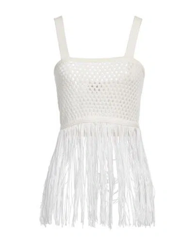 Mariuccia Woman Top Ivory Size M Cotton, Acrylic In White