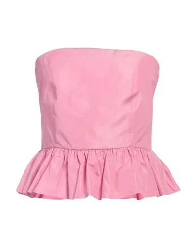 Mariuccia Woman Top Pink Size L Polyester In Pink