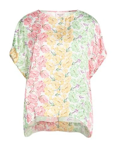 Mariuccia Woman Top White Size L Polyester In Multi