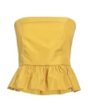 Mariuccia Woman Top Yellow Size M Polyester In Yellow