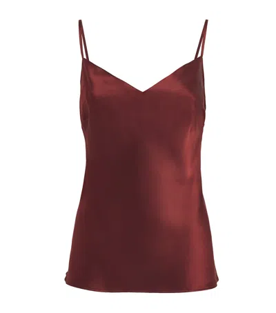 Marjolaine Silk Cami In Purple