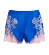 Marjolaine Silk Lace-trim Bénédicte Pyjama Shorts In Multi