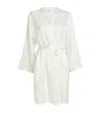 Marjolaine Silk Lace-trim Robe In Ivory