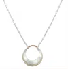 Marjorie Baer Women's Large Crescents With Beads Necklace In Silver