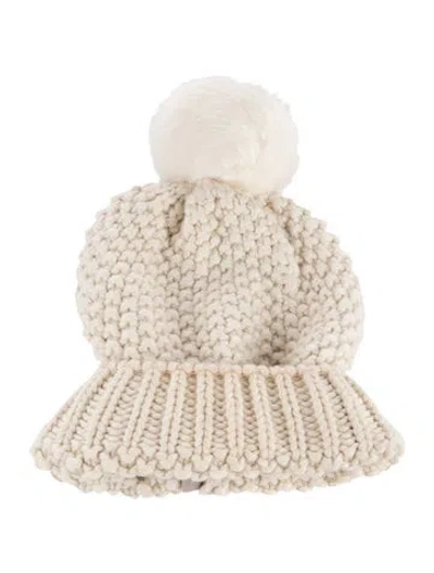 Pre-owned Mark And Graham Acrylic Knit Hat In Neutral