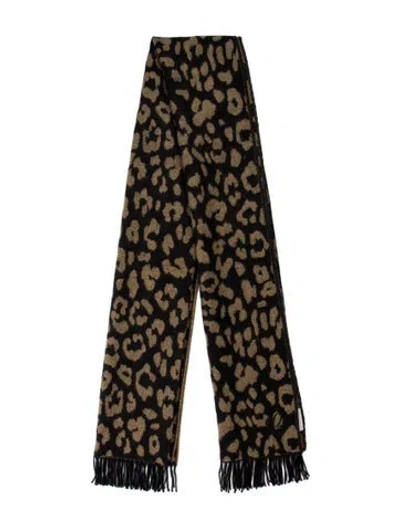 Pre-owned Mark And Graham Acrylic Printed Shawl In Black