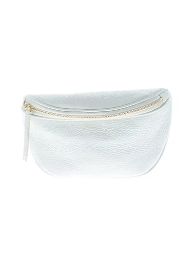 Pre-owned Mark And Graham Leather Belt Bag In White
