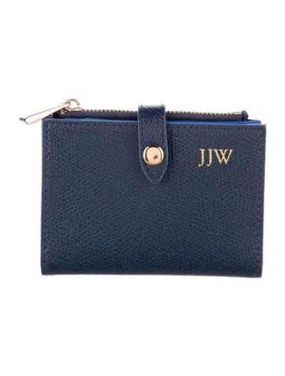 Pre-owned Mark And Graham Leather Bifold Wallet In Blue